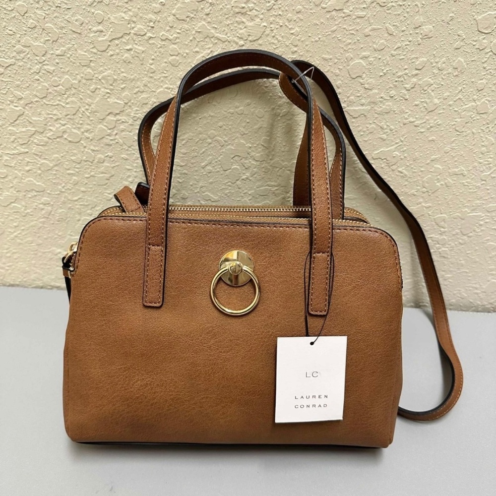 NEW! LC Lauren Conrad Austin Satchel – Saddle Color | Women’s Handbag | Tote